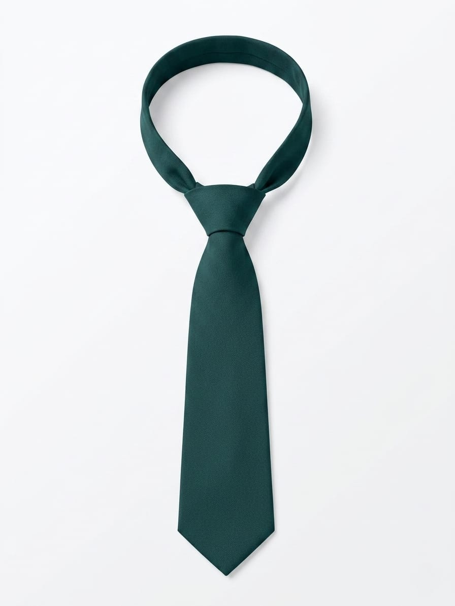 Boys Senior Tie 1 Senior Boys Green Tie - Image 1