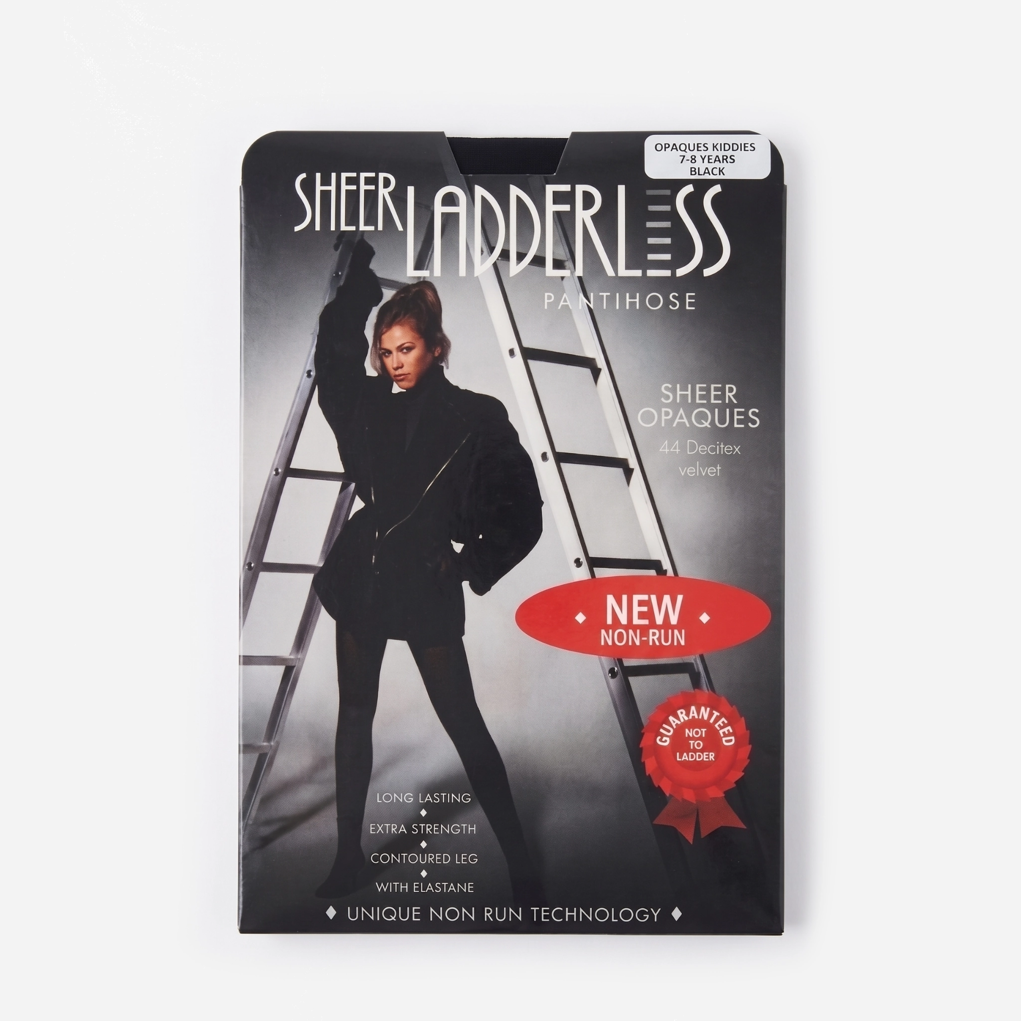 Sheer Ladderless Black Ladderless Tights - Image 1