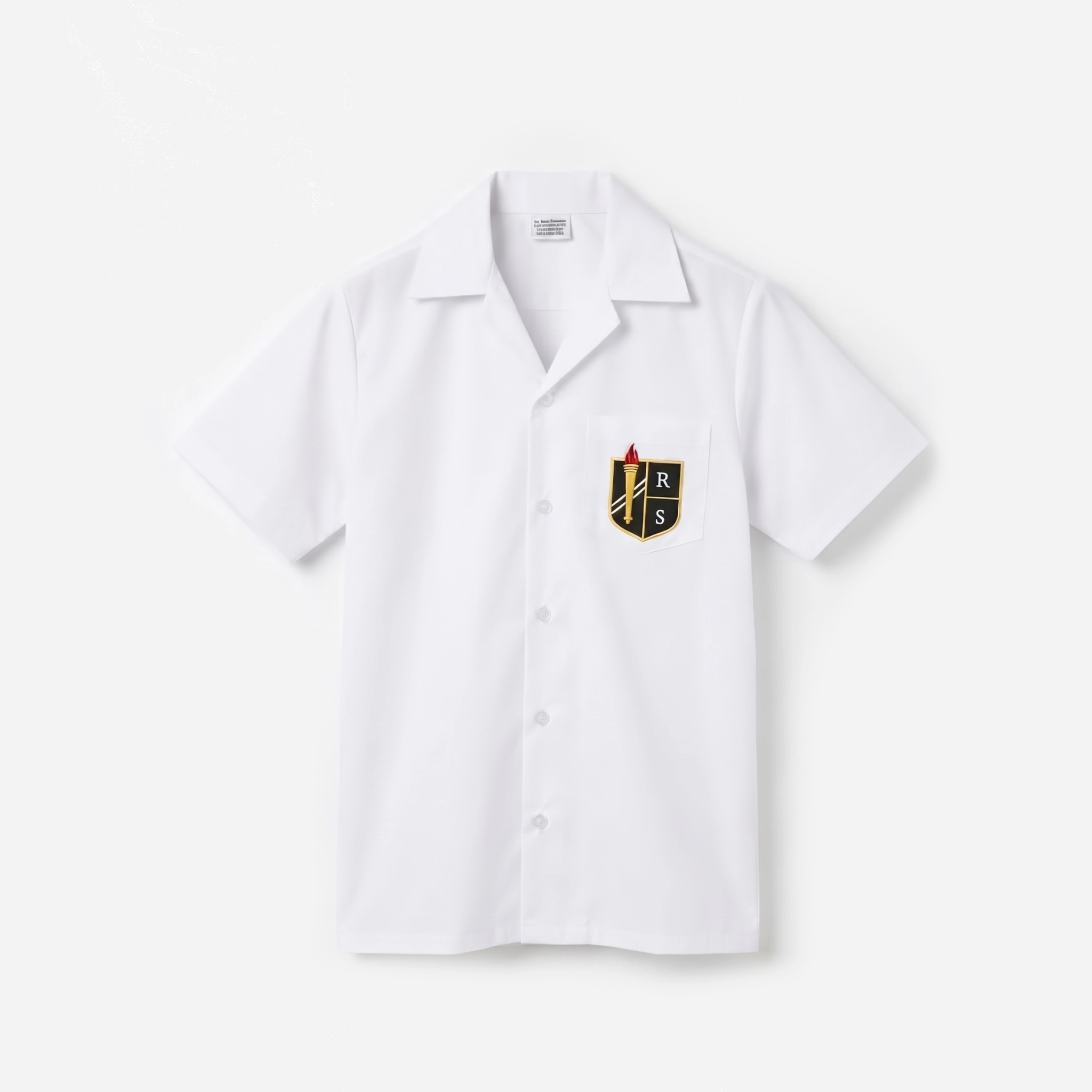 Short Sleeve WHite Shirt Boys Short Sleeve White Shirt - Image 1